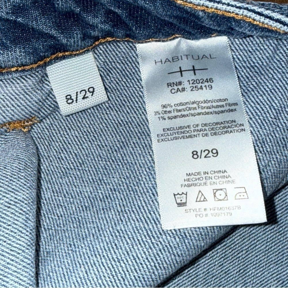 Habitual Easton Wide Leg High Rise Crop Jeans Size 8/29 braid - Picture 5 of 12